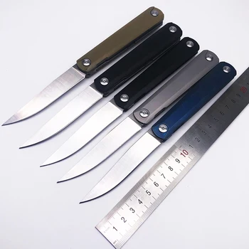 

Kwaiken 9Cr8Mov Blade Steel/G10 Handle Flipper Folding Knife Ball Bearing Hunting Tactical Combat Pocket Knife Camping EDC Tools