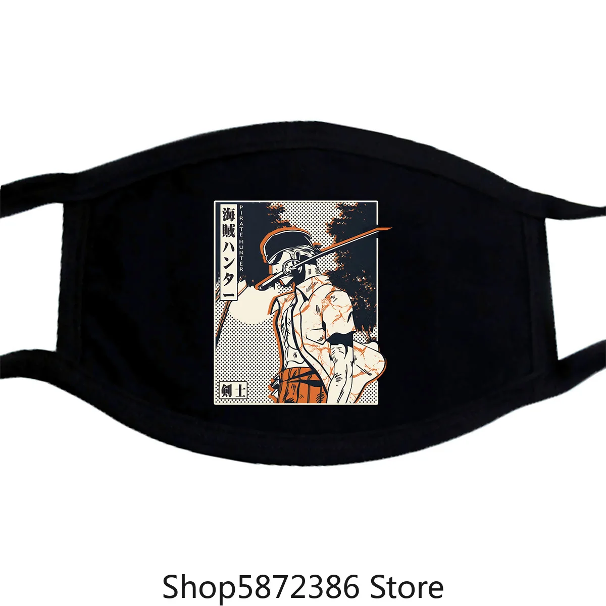 Cuop Bien Bounty Hunter Ao Thun Nam Mot Histper Manh Samurai Tinh Than Zoro Tops Mask pm2.5 | Аксессуары для одежды