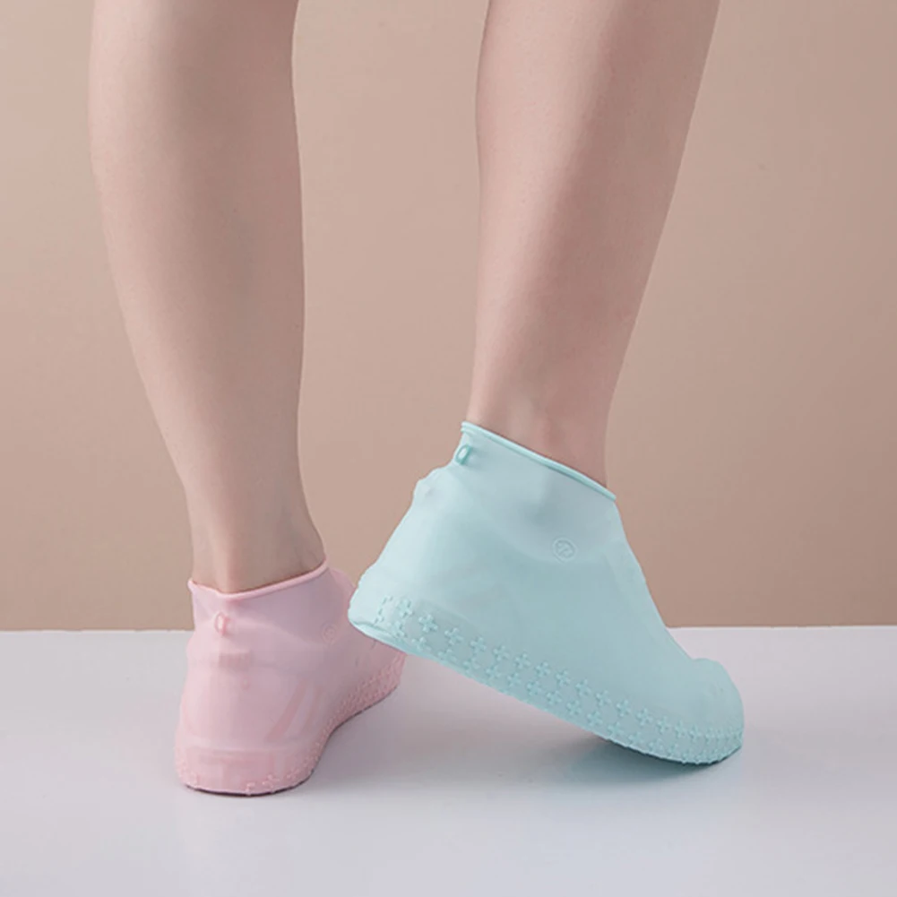 1 пара многоразовых силиконовых чехлов для обуви S/M/L Водонепроницаемые дождевые Чехлы для обуви для походов на открытом воздухе Нескользящие резиновые дождевые сапоги