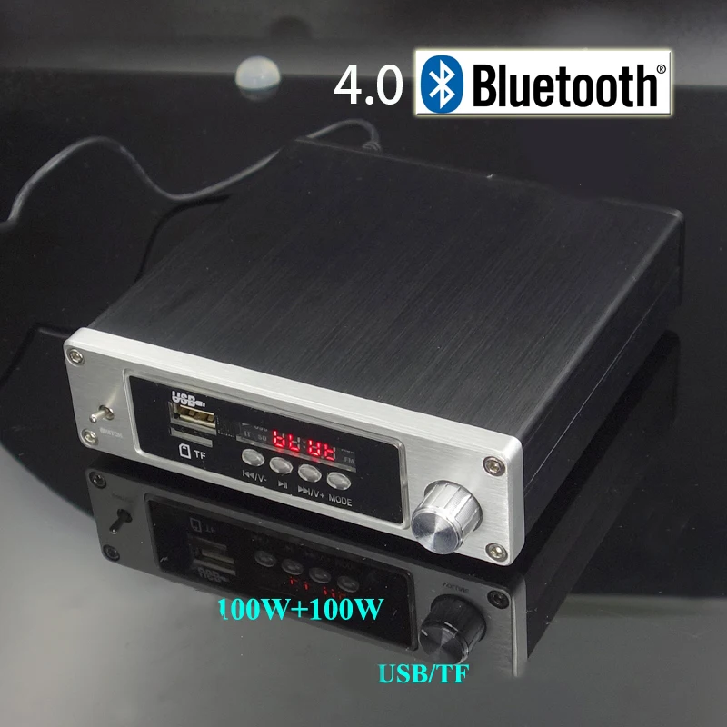 

Kaolanhon DC12~25V 100W*2 DP2 4.0 Bluetooth Amplifier TPA3116D2 Lossless Player Digital Amplifier 4~8 Ohm with NE5532 Preamp