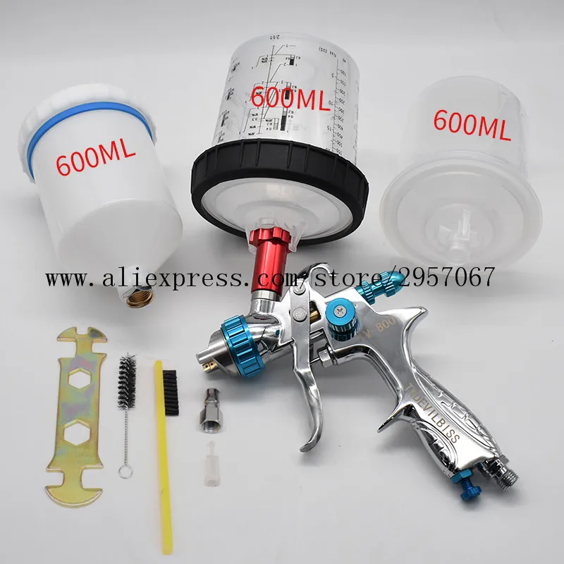 hvlp spray paint gun Car painting Gun Gravity Feed paint sanitizer automotiva airbrush paint sprayers with Isposable Paint Cup 5