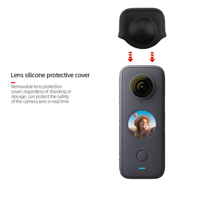Funda protectora de silicona para lente Insta360 ONE X2, accesorios para cámara de acción deportiva, a prueba de polvo