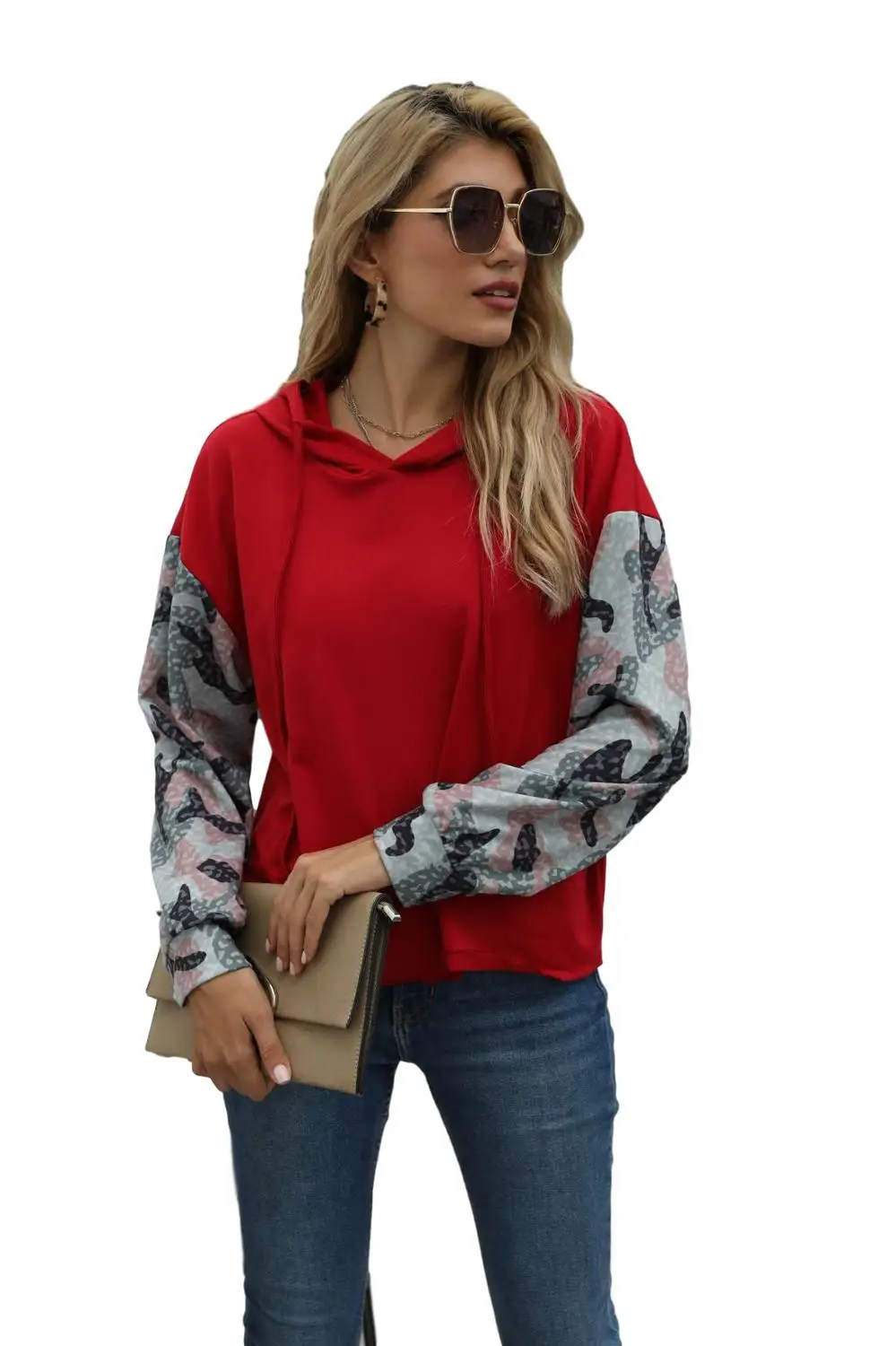 

Casual Patchwork Slim Women's Jacket New Autumn Hooded Sweatshirt Ladies Comfortable Thin Short Style Hip Hoodie Women
