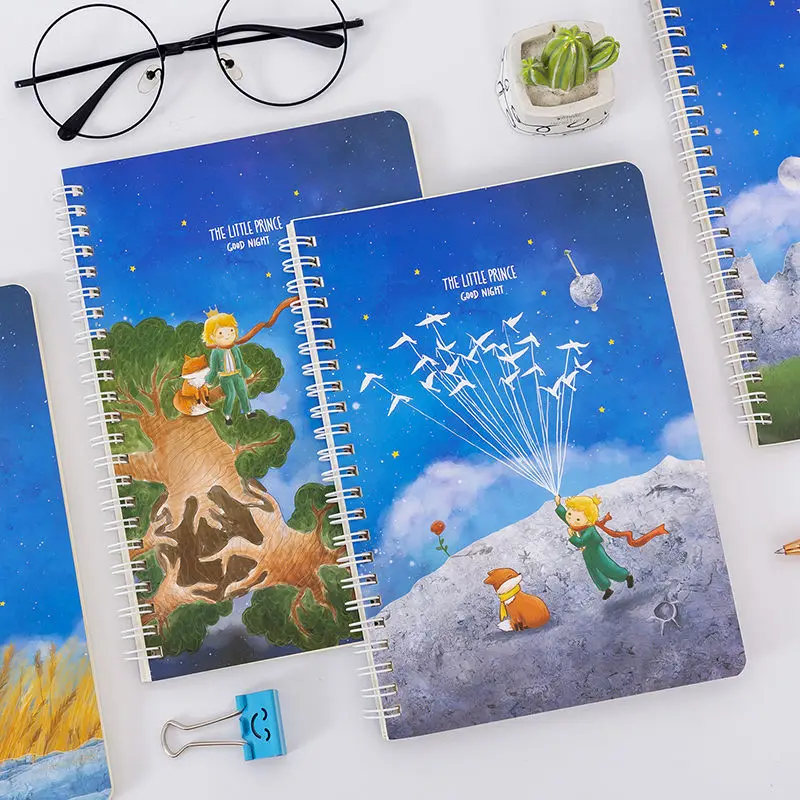 4 шт. Ретро спиральная катушка Sketchbook Notebook A5 горизонтальная линия 60 листов