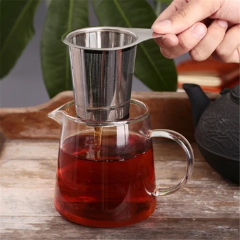 

Silver Reusable Stainless Steel Mesh Tea Leak Tea Filter Mesh Tea Maker Kitchenware
