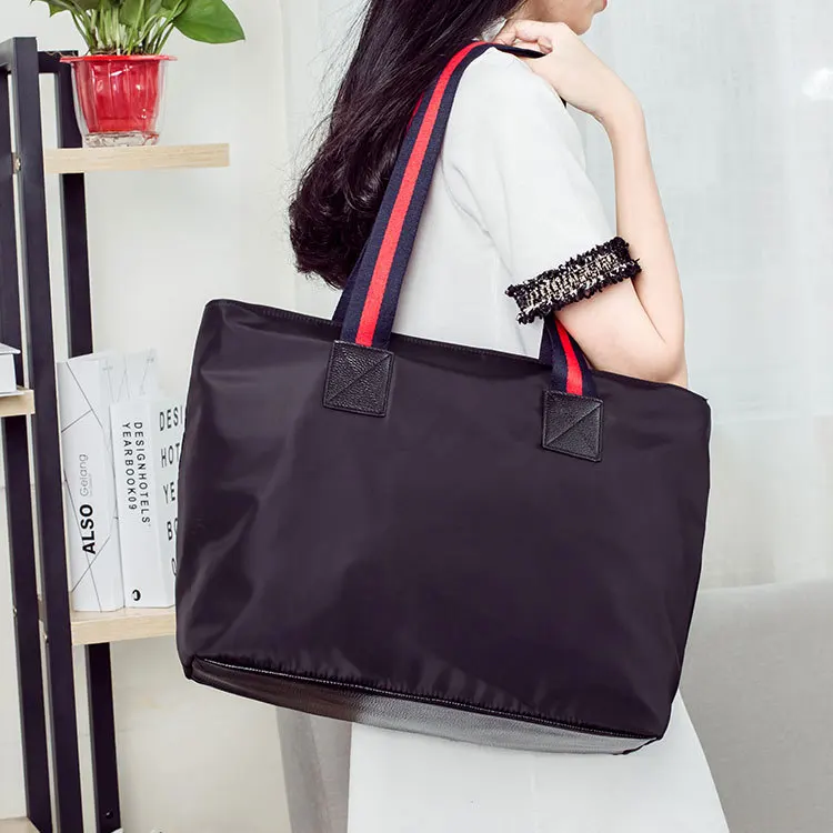 

Customizable Korean-style Simple Fashion WOMEN'S Bag Portable Shoulder Bag New Style Large-Volume Oxford Cloth Tote Bag Bags