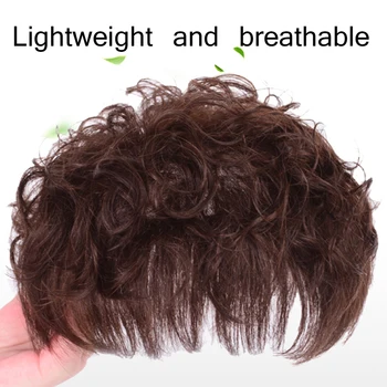 

Short wigs for women Topper Hair Clips in hair wigs Synthetic hand woven wig Natural black Dark brown Suitable for women