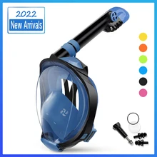 

Rodicoco Full Face Scuba Diving Mask Anti Fog with Camera Mount Underwater Wide View Snorkel Swimming mask for Adult Youth