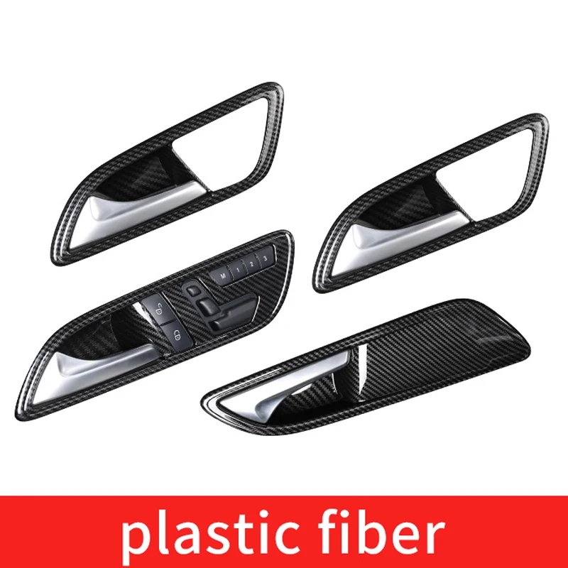 fiber 4pcs Для mercedes cla w117/amg mercedes CLUSE a w176 mercedes gla x156 amg cla 200 gla 200 аксессуары mercedes cla 250 отделка двери - Название цвета: fiber 4pcs