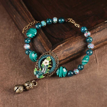 

cute Colorful Birds Anklets for Women Green Color Beads Bronze Bell Summer Ocean Beach Ankle Bracelet Foot Leg Jewelry