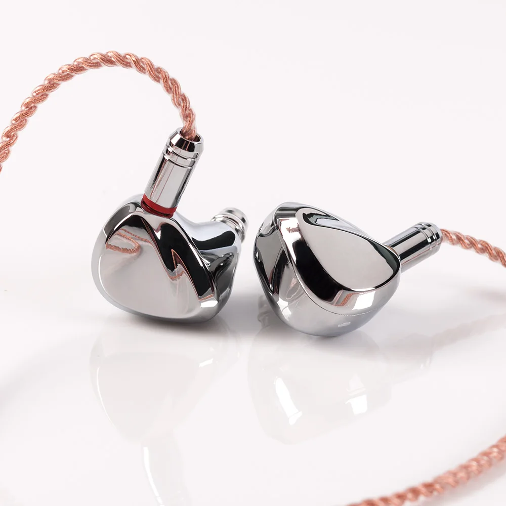 KB EAR TRI I3 In Ear Metal Earphone Dynamic Driver Blanced Armature Driver Unit HIfi Earbuds Music Headset With MMCX Connector