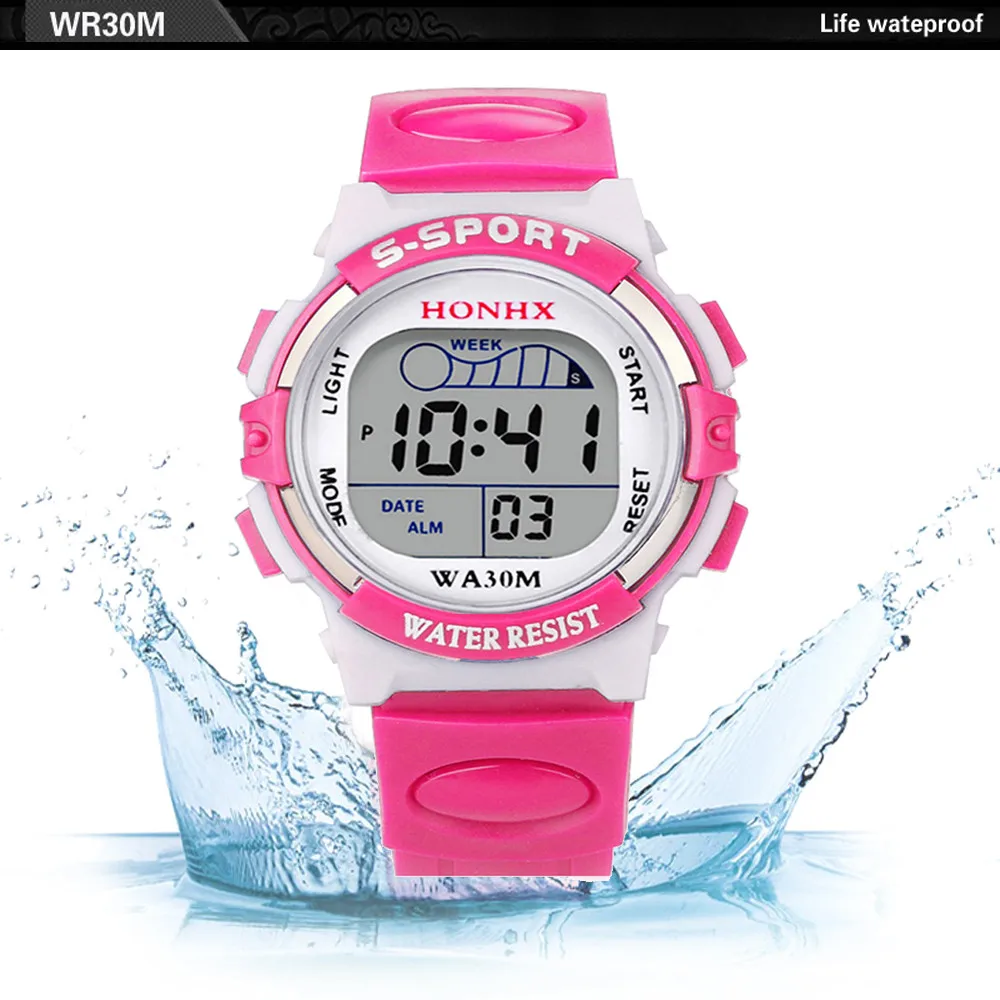 Reloj Digital Led para niños y niñas, pulsera electrónica analógica con mecanismo impermeable, 30x2019
