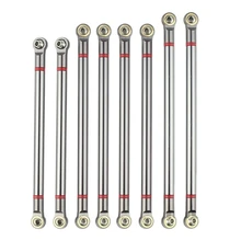 8Pcs Wheelbase Link Rod Aluminum Alloy Link Rod 313Mm for 1/10 Rc Car Crawler Axial Scx10