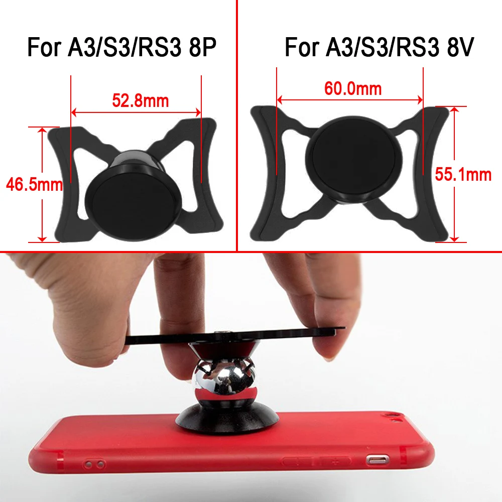 ڵ Audi A3/S3/RS3 8P 8V Sline    ȯ ڼ Ʈ GPS ĵ 360  Rotatable  귡Ŷ