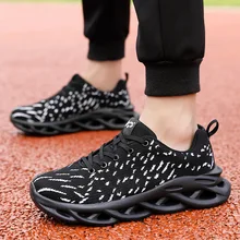 

Luxury 2020 New Fashion Sneakers Mesh Breathable Lace-Up Men Casual Shoes Light Low Cut Sneakers Plus Size 38-45 Sock Shoes