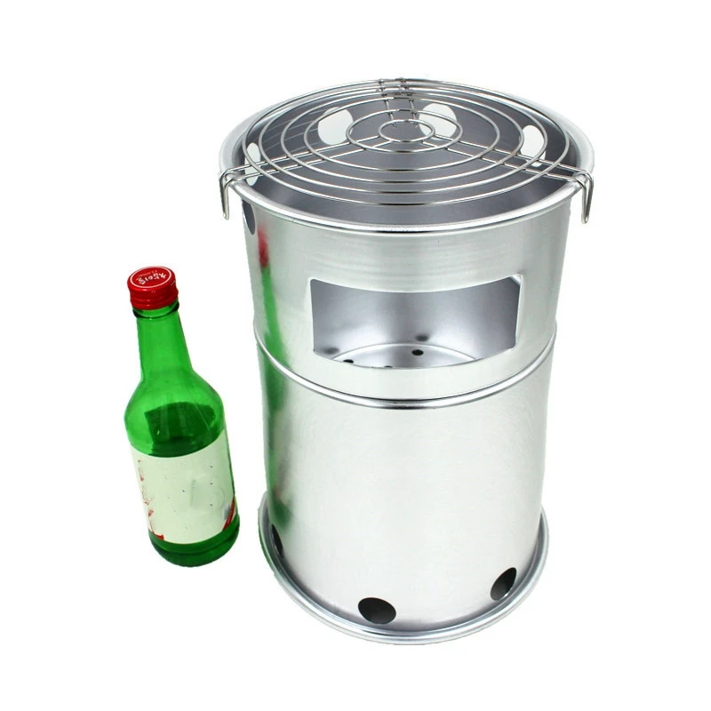 Outdoor Camping Hiking Wood Stove Sub Outdoor Picnic Folding Hiking Travel Firewood Stove Include Barbecue Tray