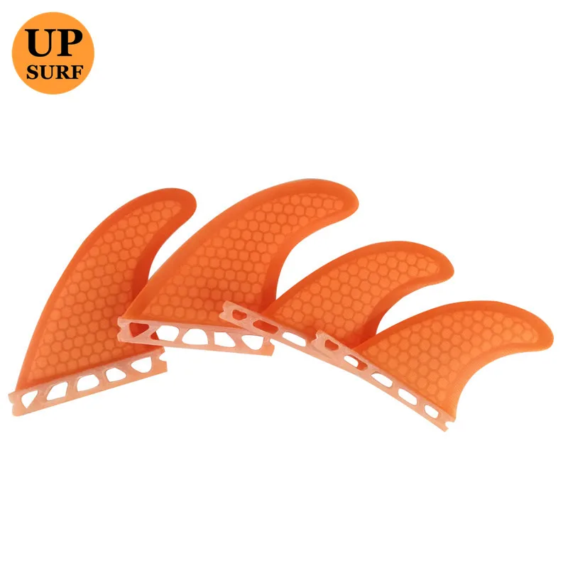 Оранжевый Доска для серфинга Quilhas G5+ GL Future-Quad-Fins Orange/blue Honeycomb Future Fins - Цвет: Оранжевый