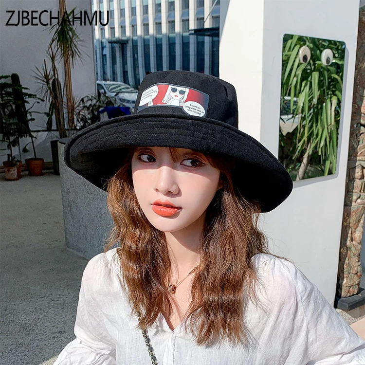 2020 Summer Fashion Floppy Cotton Hats Casual Vacation Travel Wide Brimmed Sun Foldable Beach For Women With Big Heads | Аксессуары для