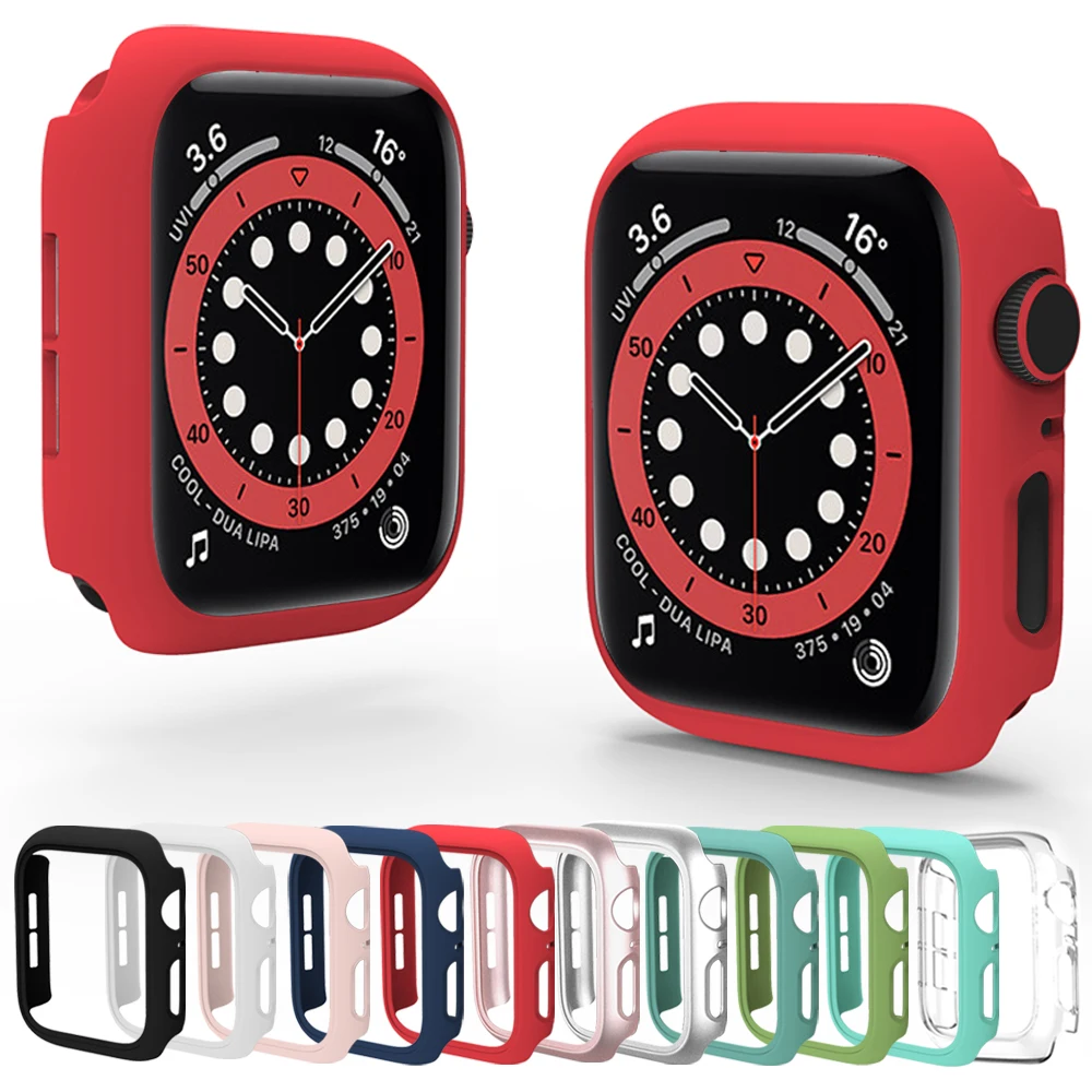 Case Protector Fundas for Apple Watch 38mm 42mm 40mm 44mm Hard PC Bumper Case Protective Cover Frame for iWatch SE 6 5 4 3 2 1