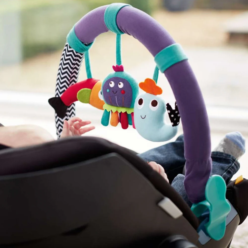 Hanging Bell Baby Stroller Clip Unisex Stroller Play Arch Rainbow Toy Bed Clip Hanging Bell Pendant Baby Rattle Toy 5