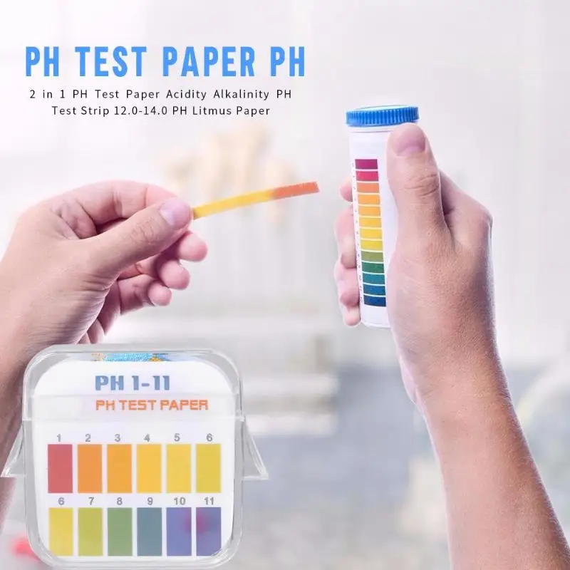 12,0-14,0 PH Точная тестовая бумага качество воды кислотность Щелочность PH Тест-полоска полное погружение в одну секунду показывает