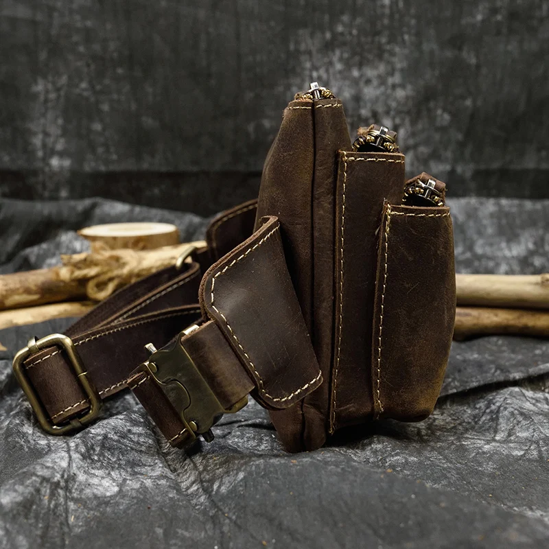Leather Bum Bag Dark Brown Echuca