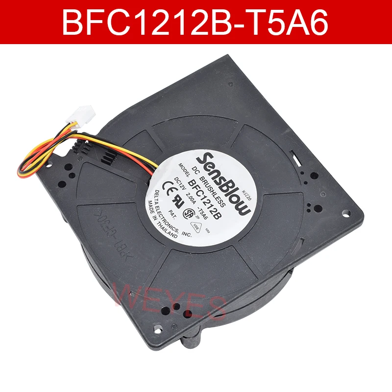 

BFC1212B -T5A6 DC12V 2.00A 2A 12CM fan 3 wires turbine blower silent fan NEW