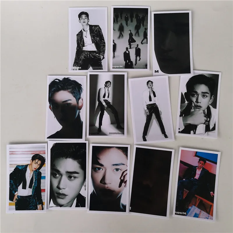 12pcs/Set Kpop Super M Jopping Preview Photo LOMO Card New Album Super M KAI LUCAS TAEMIN TAEYONG BAEKHYUN TEN MARK Photocard - Цвет: B