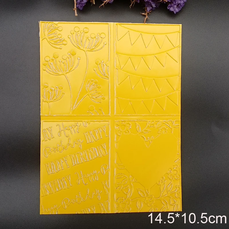 Seed Banner Heart Embossing Folders