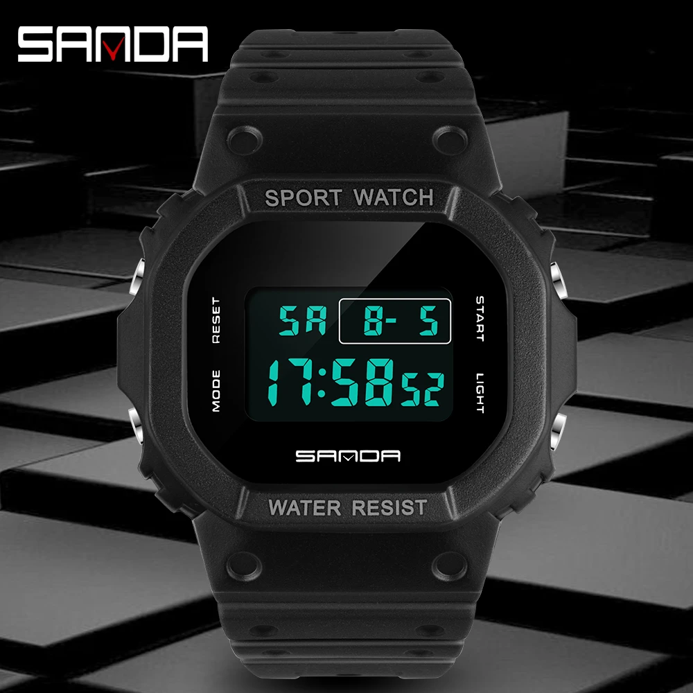 SANDA Brand G Style Men Digital Watch Chrono Alarm Boy girl Sport Watches Male Ms Fashion Waterproof Electronic Wristwatch