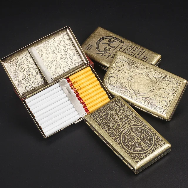 Vintage Slim Cigarette Case Holds 20 Cigarettes Exquisite Flower