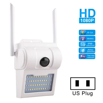 

Outdoor WiFi IP Camera 1080P HD Wireless Camera 32 LED Light IR Audio Video IP66 Waterproof Home Garden CCTV Security Cam