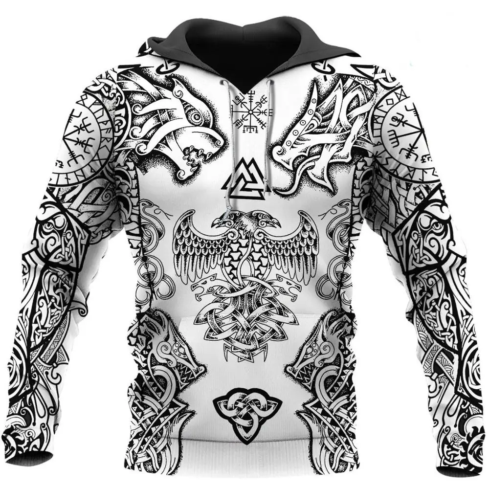 

Beautiful Vikings Tattoo 3D Printed Men Hoodie Harajuku Fashion Hooded Sweatshirt Autumn Unisex hoodies sudadera hombre WS2579