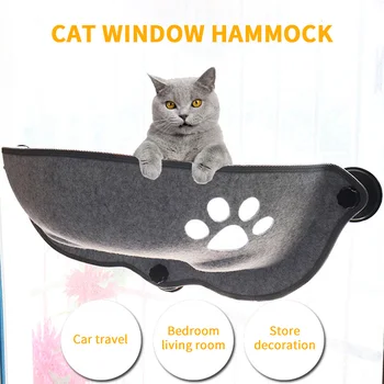 

Hot Sale Pet Hammock Beds Bearing 20kg Cat Window Lounger Suction Hammock Pet Cat Window Shelf Comfortable Cat Ferret Pet Bed