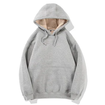 

Solid color autumn and winter women's sweatshirt casual hooded sweatshirt