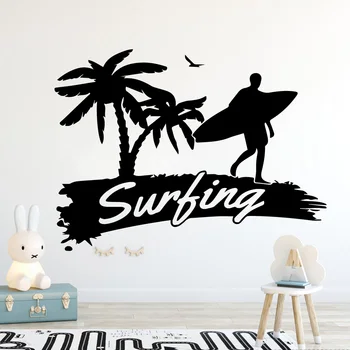 

Removable surfing Wall Sticker Removable Wall Stickers Diy Wallpaper For Baby Kids Rooms Decor Vinyl Art Decal