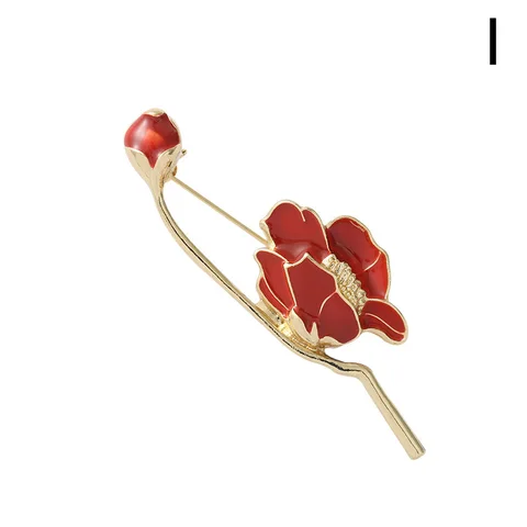 Vintage Enamel Green Color Plant Pearls Pin Tree Lotus Leaf Blueberry Cherry Flower Brooch for Women Accessories Jewelry