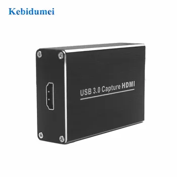 

kebidumei 4K HDMI Capture Card Video Card Capture Box USB3.0 Game Broadcast Microphone Streaming Live Video Recording