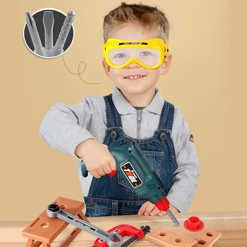 Набор инструментов для детей, Обучающие игрушки, инструменты для моделирования, инструменты для ремонта, игрушки, электрическая дрель, отвертка, игра, обучающая Инженерная головоломка, подарки