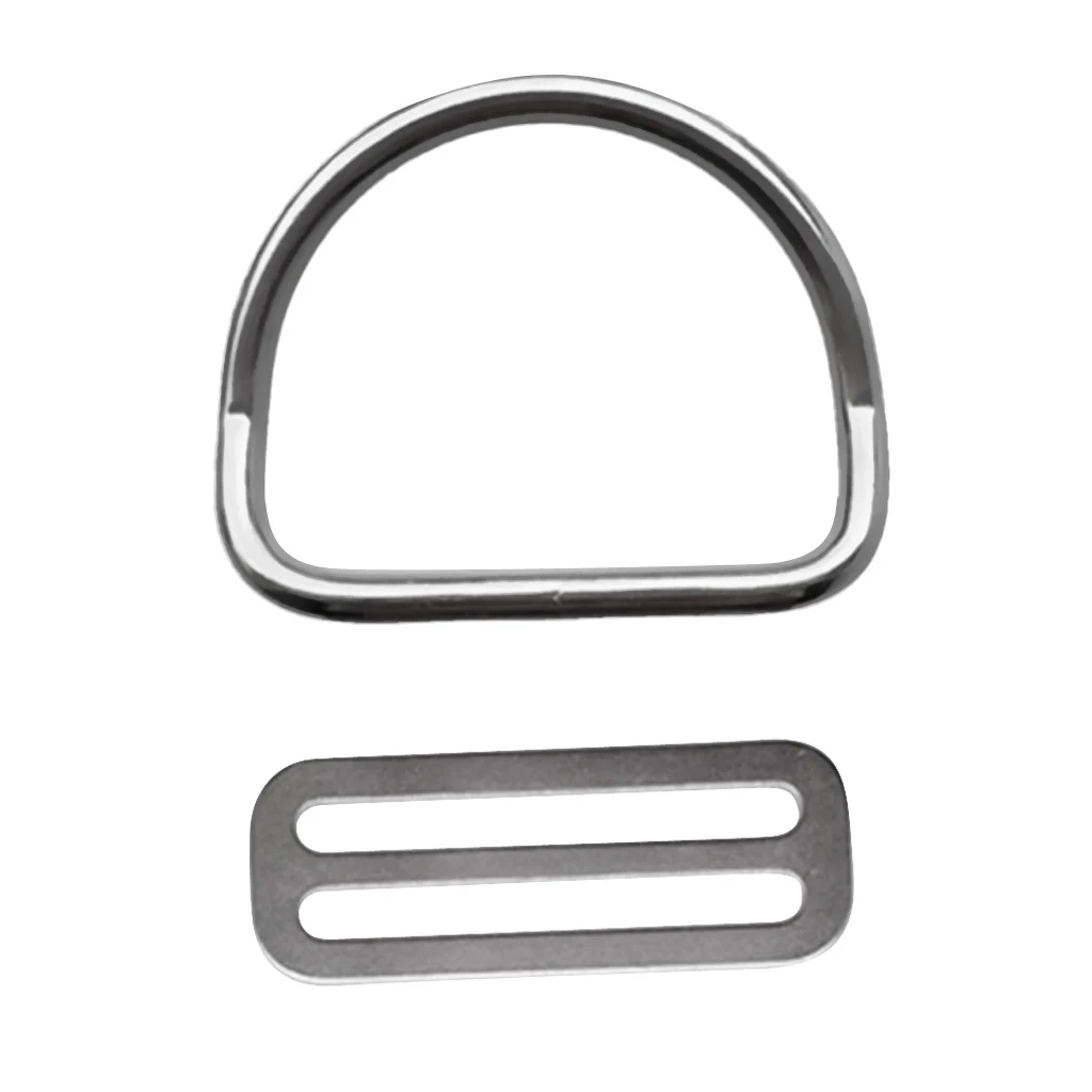 Durable 2' Weight Belt Keeper W/ Bent D Ring For Scuba Diving Snorkeling D Ring Weight Belt Keeper Holder