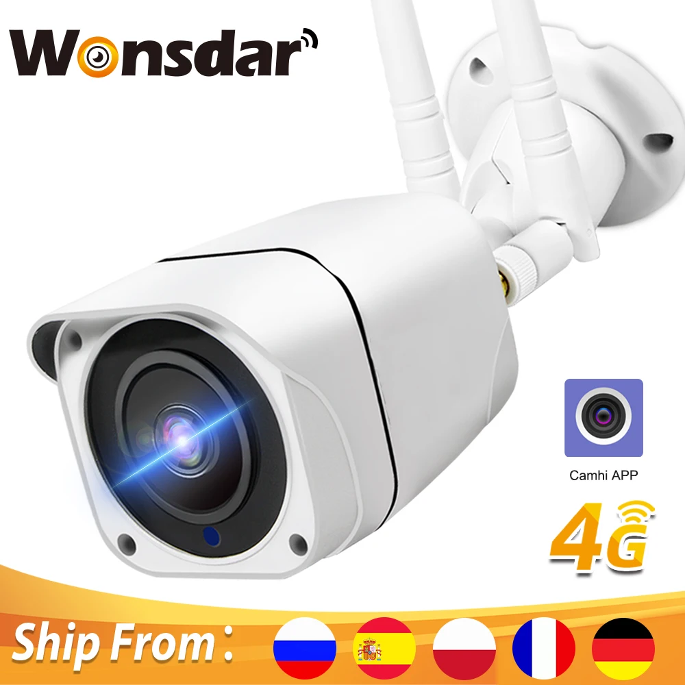 4G IP Камера сим-карты 1080P HD металлический чехол массивная пуля открытая WI-FI для