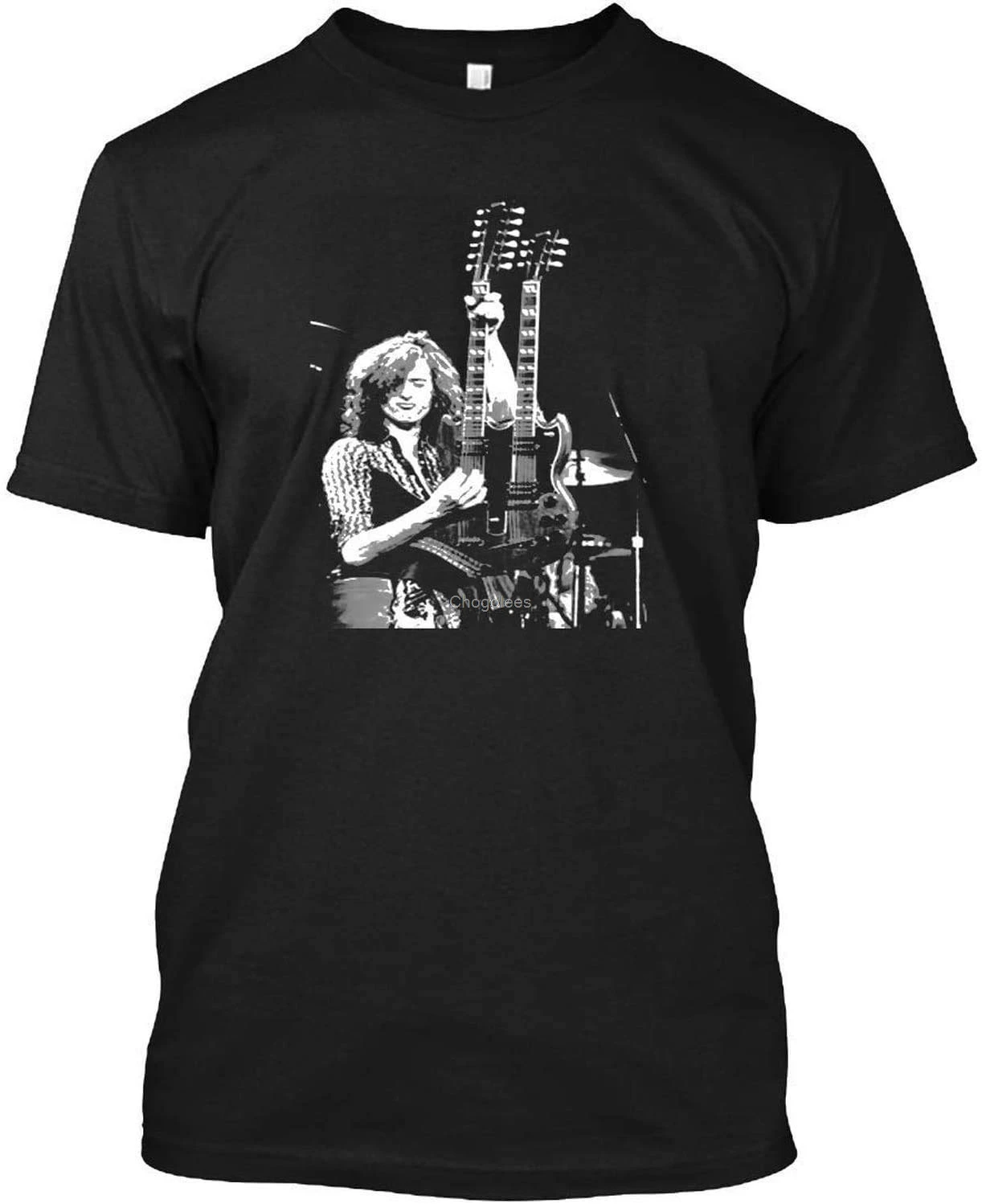 Черная футболка Jimmy Page 2 DMN |