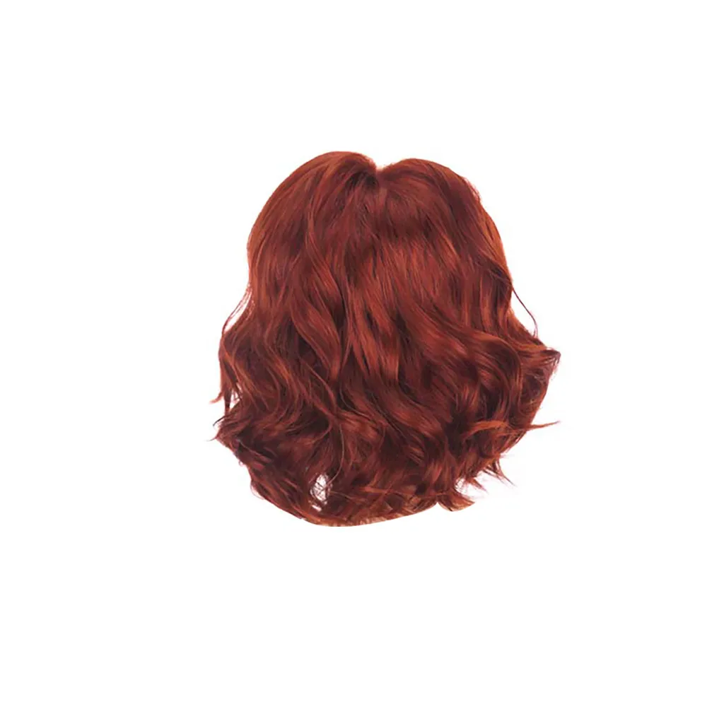 

Sexy Women Natural Casual Party Short Wavy Costume Wig Brown Cosplay Synthetic Curly Wigs Grip Band