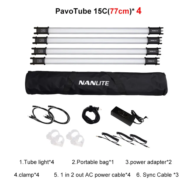 Nanlite Nanguang Led Tube Light Rgb Color Pavotube 15c/30c 77cm