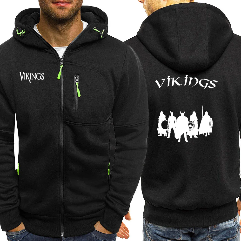 Vikings Odin мужская куртка теплая Повседневная Уличная одежда мужская Осенняя флисовая спортивная одежда Harajuku Брендовая верхняя одежда Новые мужские пальто