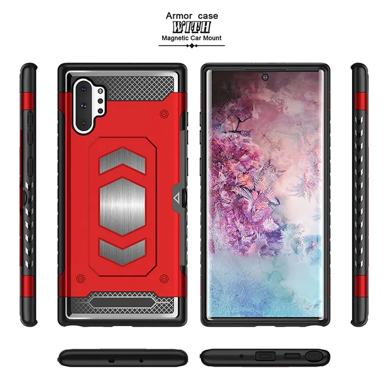 Автомобильный Магнитный чехол для SamSung Galaxy Note 10Pro 10 9 8, суперпротивоударный защитный чехол со слотом для карт