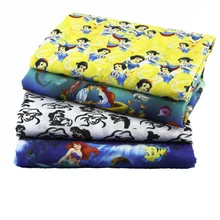 50*145 см, мультяшная принцесса, пэчворк, полиэстер, хлопок, ткань для ткани, детское постельное белье, домашний текстиль для шитья, платье для девочек, 1Yc458