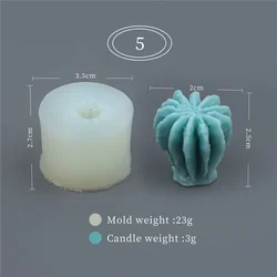 Succulent & Eucalyptus Silicone Mold for 3D DIY Aromatherapy and Crafting (Candle Mold 5)