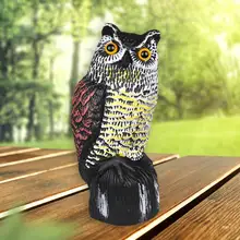 ПЭ моделирование украшение в виде совы охота приманка с наклейкой Зоопарк Лес украшения открытый сад реалистичный звук вокальный птица пугать