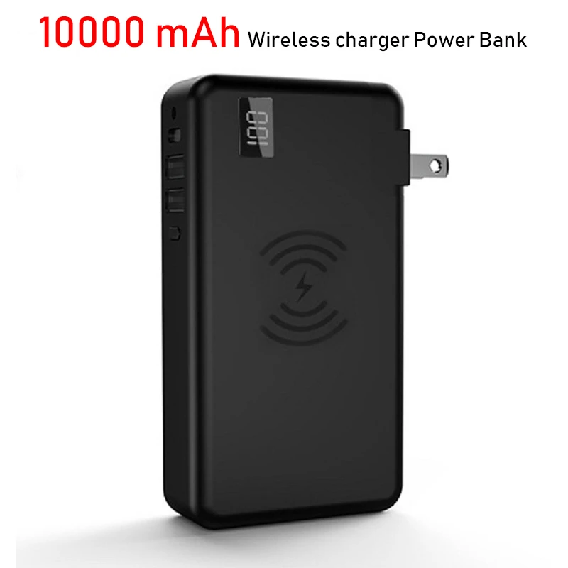 

18W PD Quick Charge 3.0 Fast Wireless Charge Power Bank 10000 mAh LED Display For Iphone Samsung Huawe xiaomi External Battery